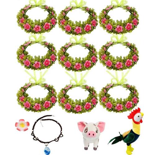 Girls Moana Garland Flower Wreath Headdress Kid Adult Prince