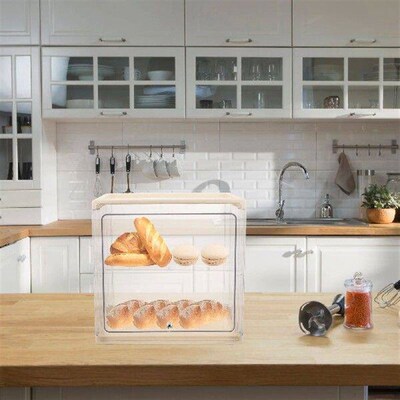 Countertop Beard Container Double Layer Bread Box Bakery