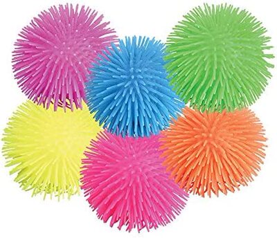 Squishy Puffer Balls squeezy Neon Sensory vent Toys闪光毛球