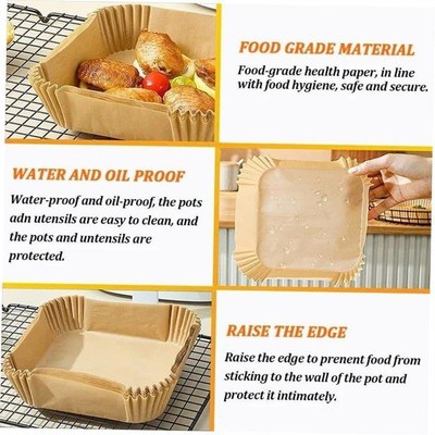 50/100Pcs Air Fryer Disposable Paper Air Fryer Accessories S