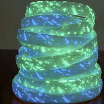 1 Pair Flat Reflective Runner Shoe Laces Safety Luminous Glo