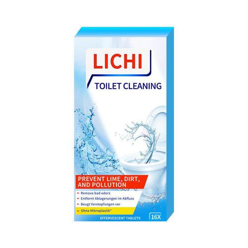 Toilet cleaning effervescent tablets, toilet cleaner for rem