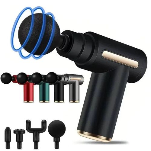 Portable intelligent fascia gun with display screen, adjusta