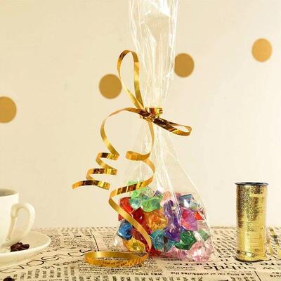 100yards 5mm Metallic Balloon Ribbon tape diy Ribbons for bo