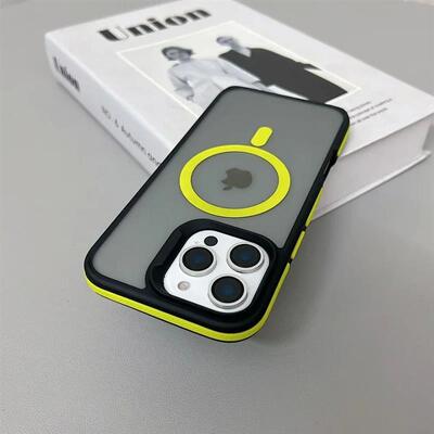 Magnetic Color Matte Translucent Armor Shockproof Case For i