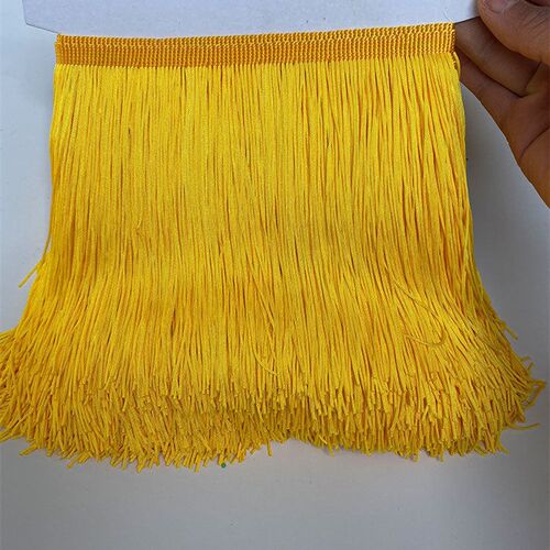 1 yards 20cm Long Fringe Lace Tassel Polyester Lace Trim Rib