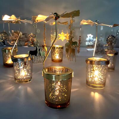 Metal Christmas Candlestick snowflake elk merry Christmas de