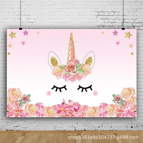Photography Background Cloth Unicorn Childrens Birthday Par