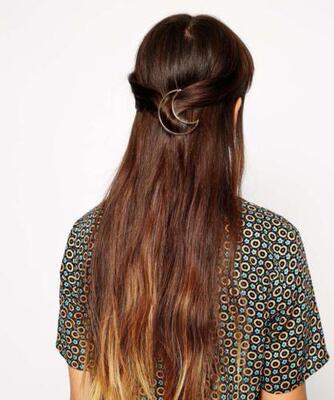 New Fashion Women Girls Gold/Silver Plated Metal Triangle Ci