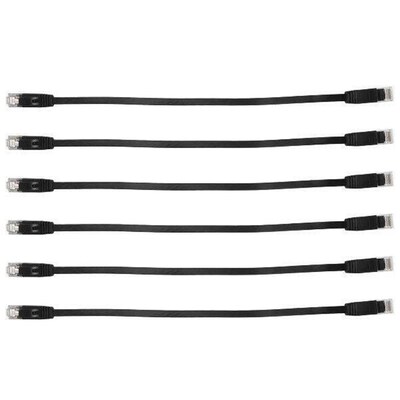 X11A 6 Pcs 1 Ft Flat Internet Network Cable Solid Cat6 High