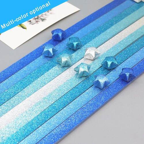 140 Sheets Glitter Paper Origami Stars Paper Strips Lucky St