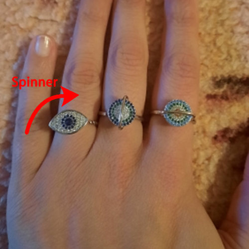 Anti Sss Anxiety Rings For Women Rotating Daisy Sun Flower S