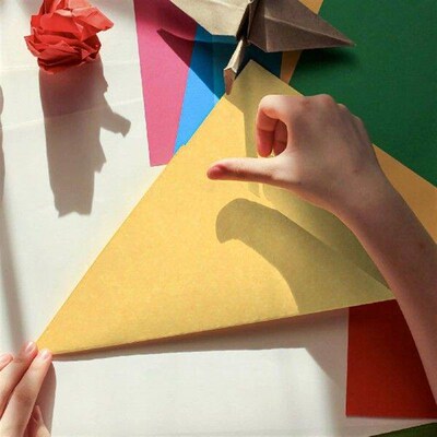 100 PCS Cutting Papers Handmade DIY Crafts for Kids Colored