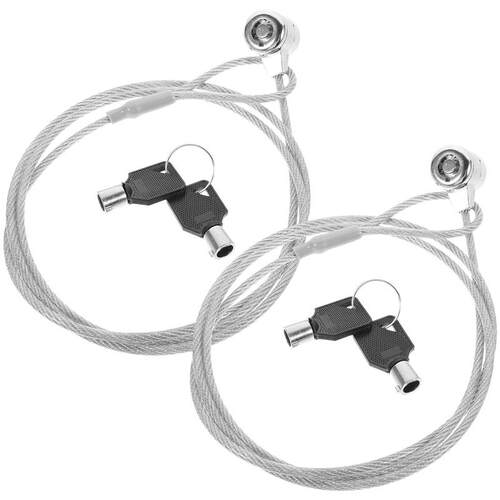 2 Sets Laptop Lock Chain Security Cable Kit Alloy Computer A