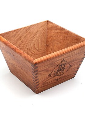 红木升斗实木缅甸花梨米斗木质红红花梨桌面果盒家用摆件开业礼品