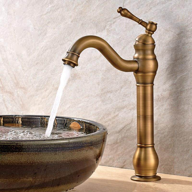 European retro faucet Antique art basin above counter basin - 实物图