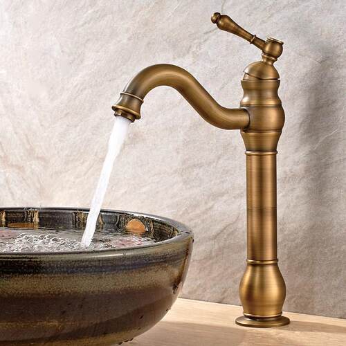 European retro faucet Antique art basin above counter basin