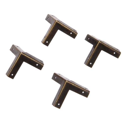 4Pcs Antique Bronze Corner Protectors Wooden Box Coner Wine