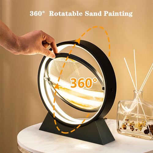 3D Hourglass Creative Quicksand Table Lamp Moving Sand Art P