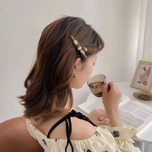Retro 5-piece Hair Clip Simple Pearl Side Clip for Women Gir