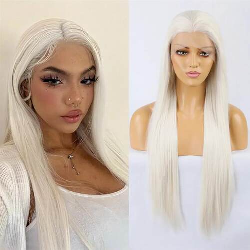 Synthetic Lace Front Wig Long Straight Hair Lace Wigs for Wo