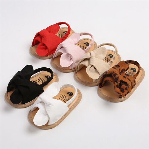 Baby Shoes Handtied Bow Soft Antislip Sole Learning Walker S