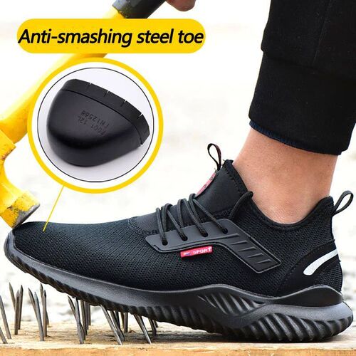 Safety Shoes Men With Steel Toe Cap Anti-smash Men Work Shoe