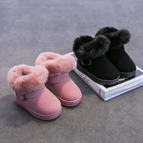 2025 Childrens Snow Boots Girls Velvet Short Boots Warm Ba