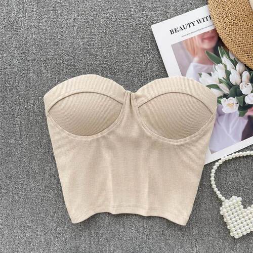 Strapless Western Style Skinny Tanks Camis for Women Summer