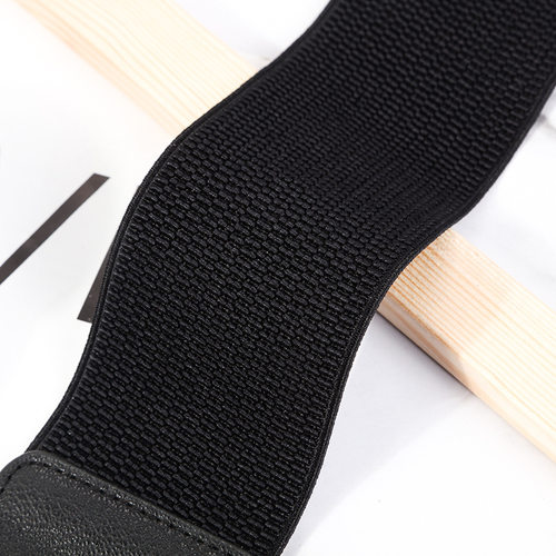 Fashion Metal Buckle Womens Elastic Wide Girdle Decoration