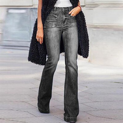 flare Pants Female Womens Jeans Large Size Boyfriend Jeans