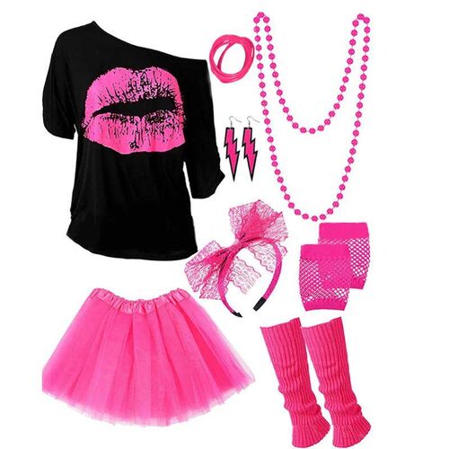 Costume Accessories Set 1970s 80s Hippie Fancy Decades Day O