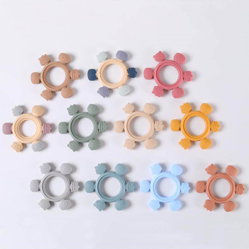 1PC Baby Silicone Teether Rudder Shape Tv Remote Control Tee - 实物图