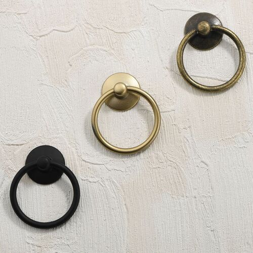 2Pc Vintage Round Ring Furniture Door Pull Handle Alloy Cabi