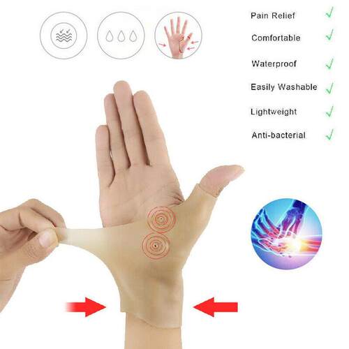Tcare 1Pcs Magnetic Therapy Wrist Hand Thumb Support Gloves