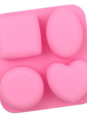 4 Cavity different shapes Soap Mold Silicone Molds for Hand
