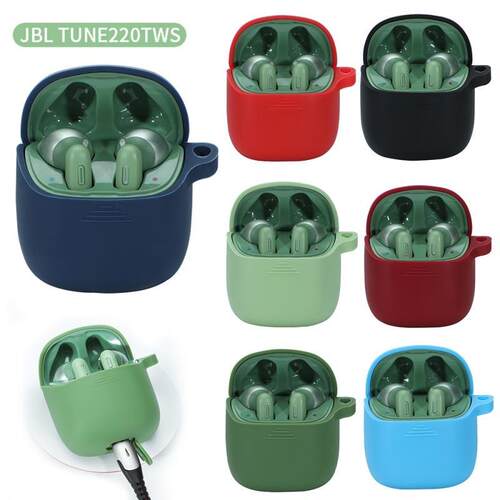 1PC Colorful TWS Silicone Solid Color Protective Case Bluet