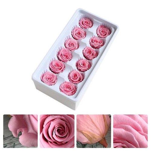 12 Pcs/Box Fake Rose Everlasting Flower Bride Decoration