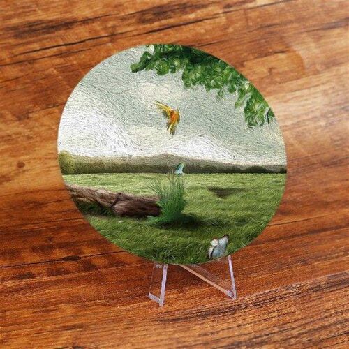 12pcs Mini Transparent Acrylic Coin Display Stand Holders