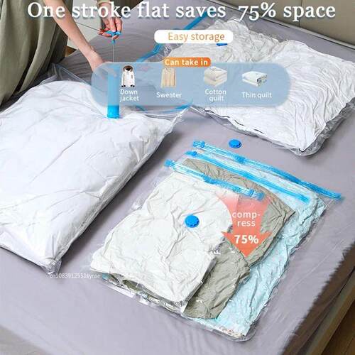 3/5PCS Vacuum Storage Bags For Clothes,Bedding,Space Saving