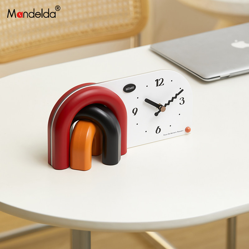 Mndeld法式奶油风客厅桌面摆件办公家居玄关电视柜座钟装饰品,家居饰品,装饰摆件,淘宝优惠券,粉丝福利购,淘宝优惠卷