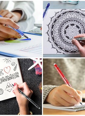 57Pcs/Set Erasable Gel Pens Black Blue Refill Rod 0.5mm Ball