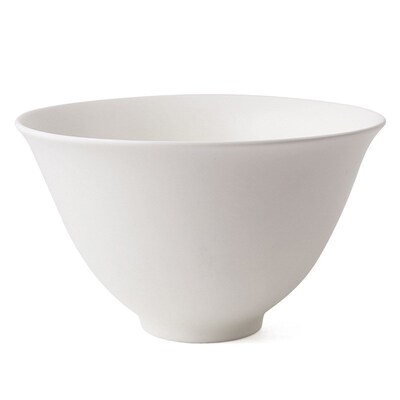 6  Soup Bowl Ceramic Horn Pure White Creative Salad Bowl