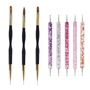 5/20Pcs Nail Art Brush Design Tip Painting Drawing Carving D
