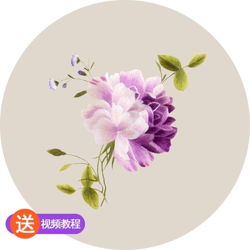 苏绣刺绣手工diy自绣材料包初学古风自绣入门针迹花