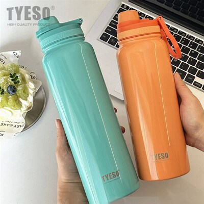 Tyeso Stainless Steel Thermal Water Bottle Portable Tumbler