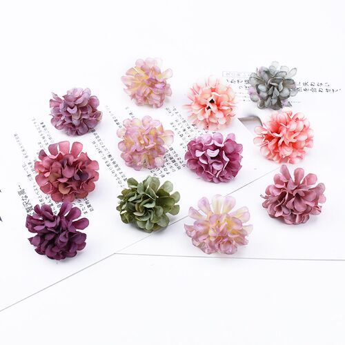 20 Pieces Fake Carnation Wedding Flower Head Christmas Scrap