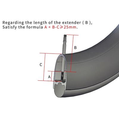 Presta Vavle Extender Integrated/Removable 45mm 80mm Bike B