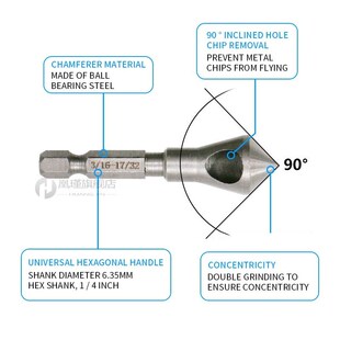 Countersink Bit Set Deburring Drill Bits Tapper Hole Cutter