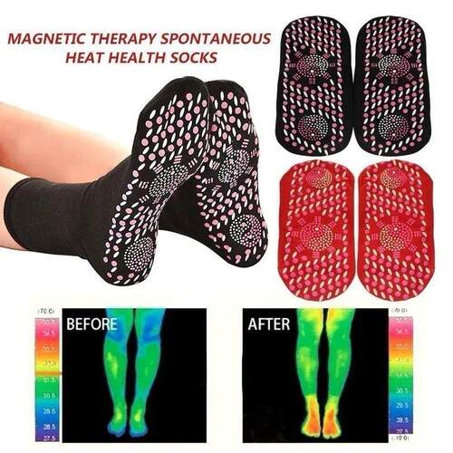 1/5pairs Tourmaline Self-Heating Socks Winter Warm Thermal H